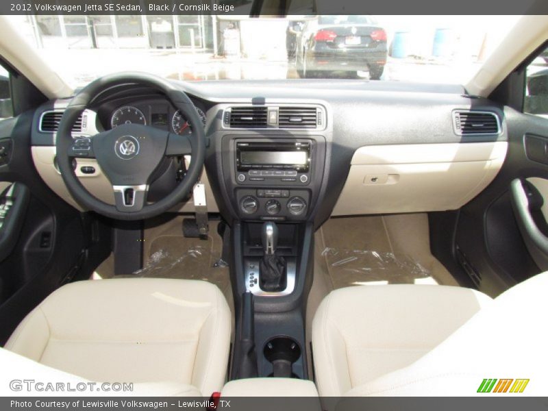 Black / Cornsilk Beige 2012 Volkswagen Jetta SE Sedan