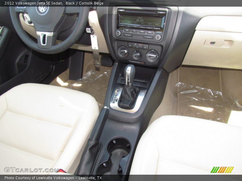 Black / Cornsilk Beige 2012 Volkswagen Jetta SE Sedan