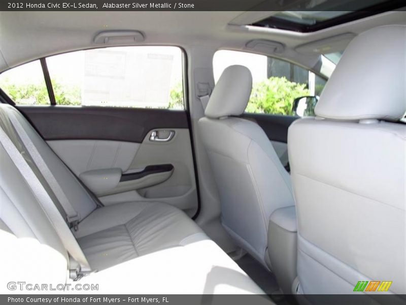 Alabaster Silver Metallic / Stone 2012 Honda Civic EX-L Sedan
