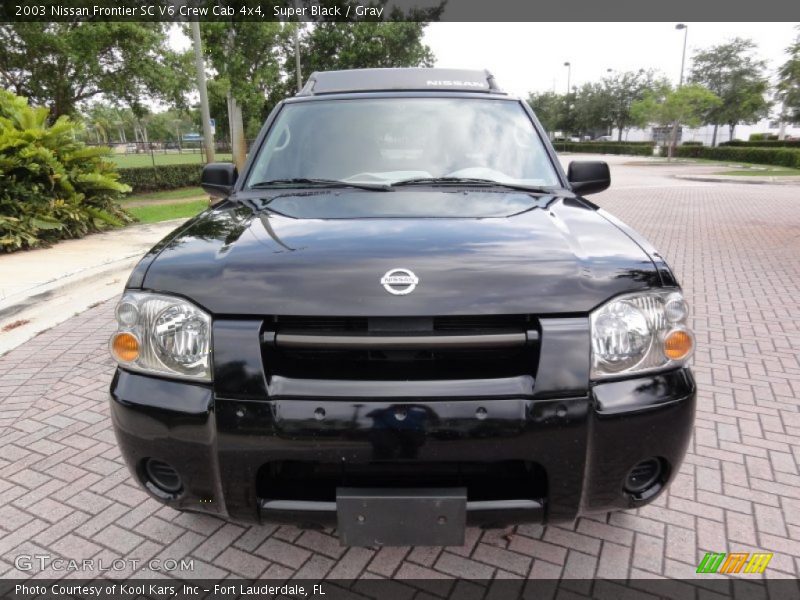 Super Black / Gray 2003 Nissan Frontier SC V6 Crew Cab 4x4