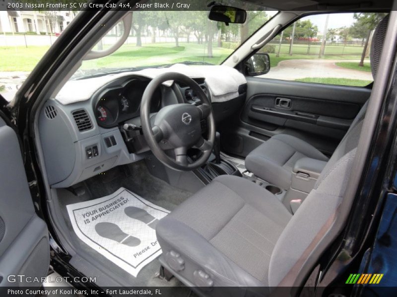  2003 Frontier SC V6 Crew Cab 4x4 Gray Interior