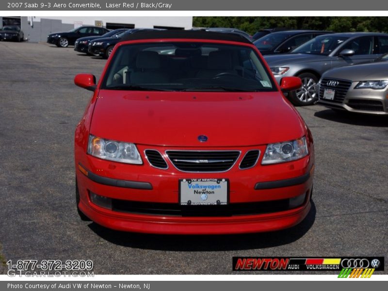 Laser Red / Black/Gray 2007 Saab 9-3 Aero Convertible