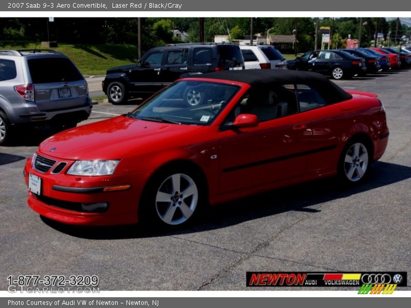 Laser Red / Black/Gray 2007 Saab 9-3 Aero Convertible