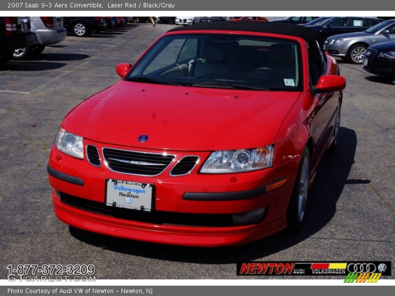 Laser Red / Black/Gray 2007 Saab 9-3 Aero Convertible