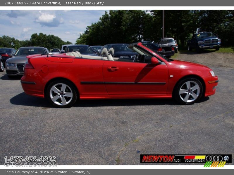 Laser Red / Black/Gray 2007 Saab 9-3 Aero Convertible