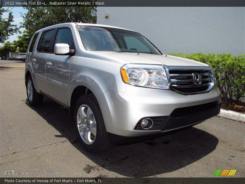 Alabaster Silver Metallic / Black 2012 Honda Pilot EX-L
