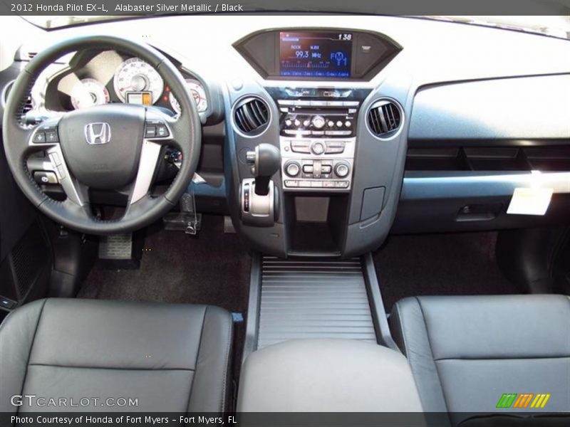 Alabaster Silver Metallic / Black 2012 Honda Pilot EX-L