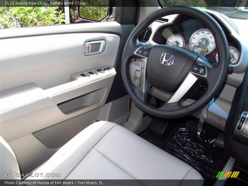 Taffeta White / Gray 2012 Honda Pilot EX-L