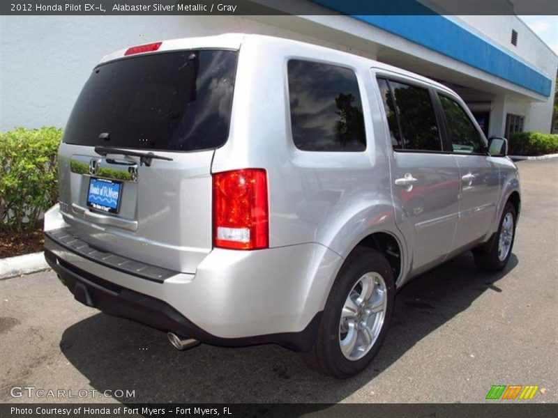Alabaster Silver Metallic / Gray 2012 Honda Pilot EX-L