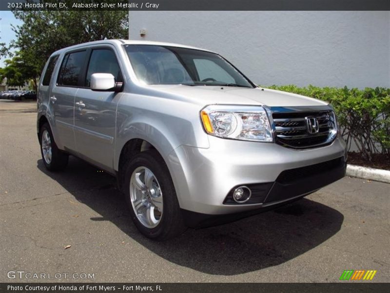 Alabaster Silver Metallic / Gray 2012 Honda Pilot EX