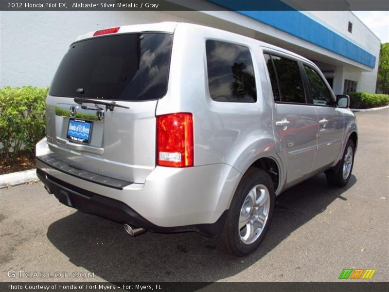 Alabaster Silver Metallic / Gray 2012 Honda Pilot EX