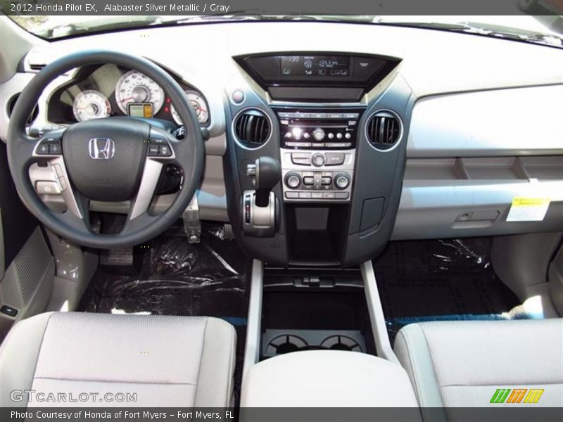 Alabaster Silver Metallic / Gray 2012 Honda Pilot EX