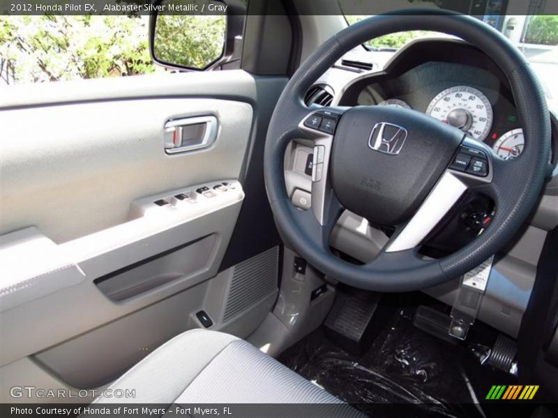 Alabaster Silver Metallic / Gray 2012 Honda Pilot EX