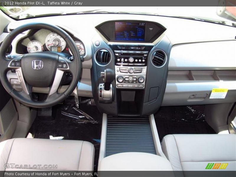 Taffeta White / Gray 2012 Honda Pilot EX-L