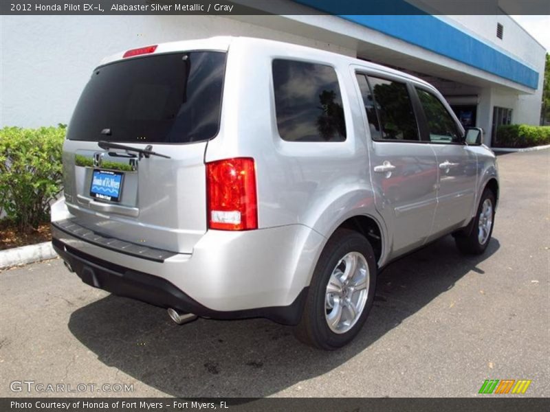 Alabaster Silver Metallic / Gray 2012 Honda Pilot EX-L