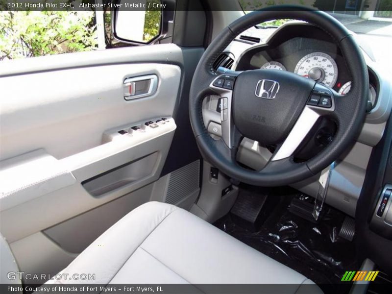 Alabaster Silver Metallic / Gray 2012 Honda Pilot EX-L