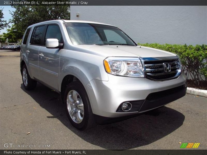 Alabaster Silver Metallic / Gray 2012 Honda Pilot EX-L