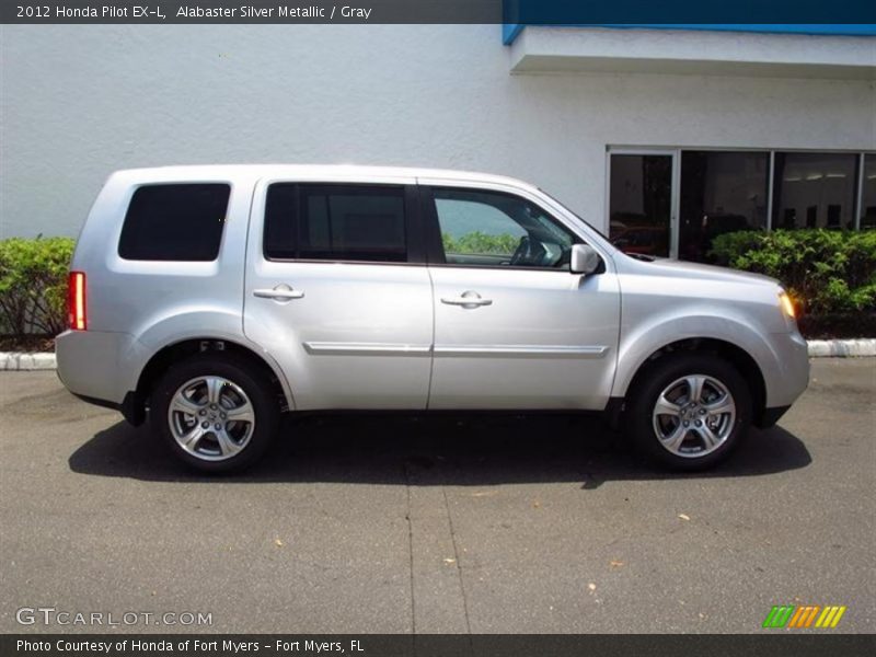 Alabaster Silver Metallic / Gray 2012 Honda Pilot EX-L