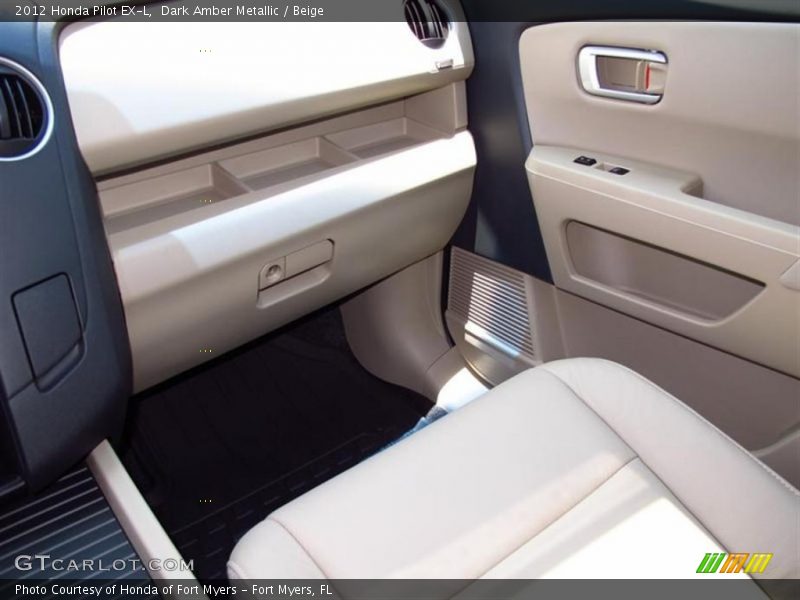 Dark Amber Metallic / Beige 2012 Honda Pilot EX-L