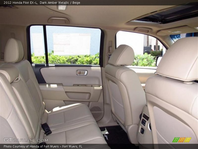 Dark Amber Metallic / Beige 2012 Honda Pilot EX-L