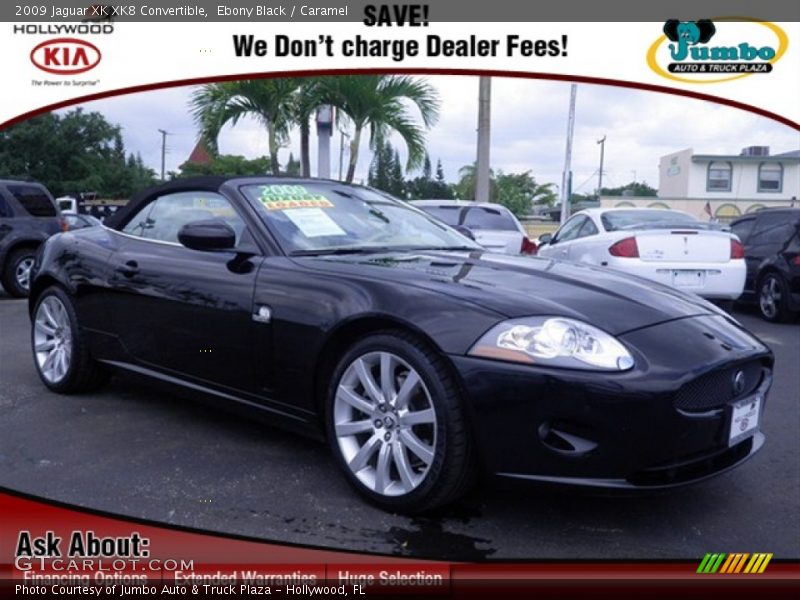 Ebony Black / Caramel 2009 Jaguar XK XK8 Convertible