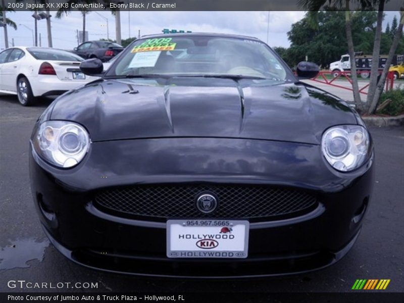 Ebony Black / Caramel 2009 Jaguar XK XK8 Convertible