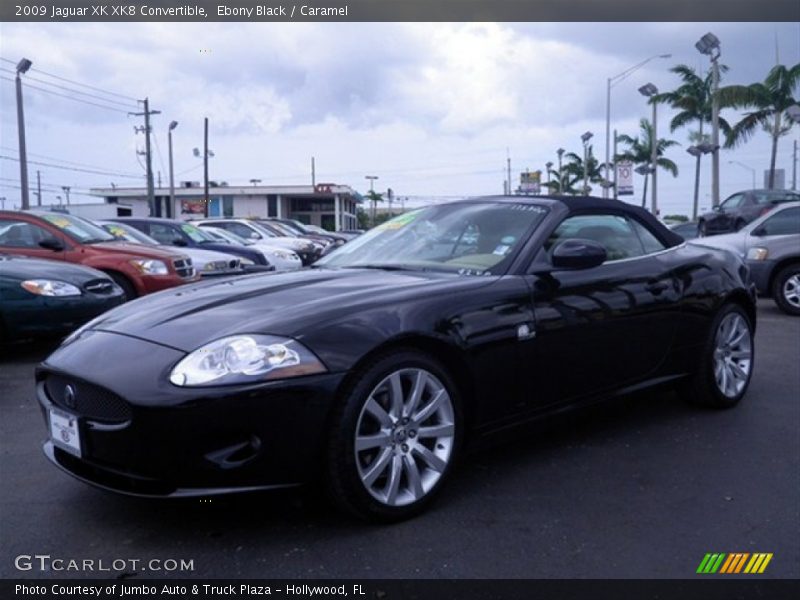 Ebony Black / Caramel 2009 Jaguar XK XK8 Convertible