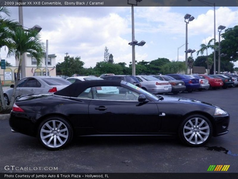 Ebony Black / Caramel 2009 Jaguar XK XK8 Convertible