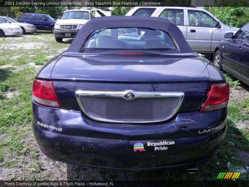 Deep Sapphire Blue Pearlcoat / Sandstone 2001 Chrysler Sebring Limited Convertible