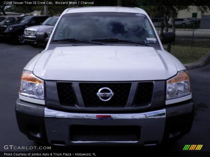 Blizzard White / Charcoal 2008 Nissan Titan SE Crew Cab