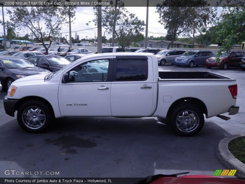 Blizzard White / Charcoal 2008 Nissan Titan SE Crew Cab