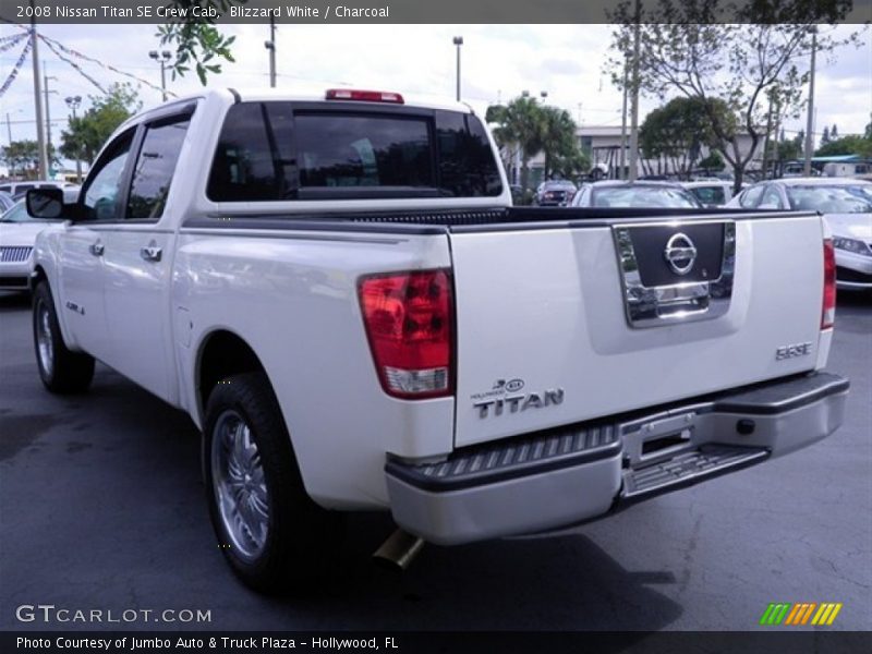 Blizzard White / Charcoal 2008 Nissan Titan SE Crew Cab