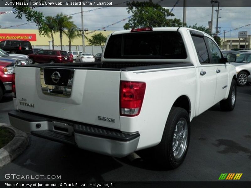 Blizzard White / Charcoal 2008 Nissan Titan SE Crew Cab