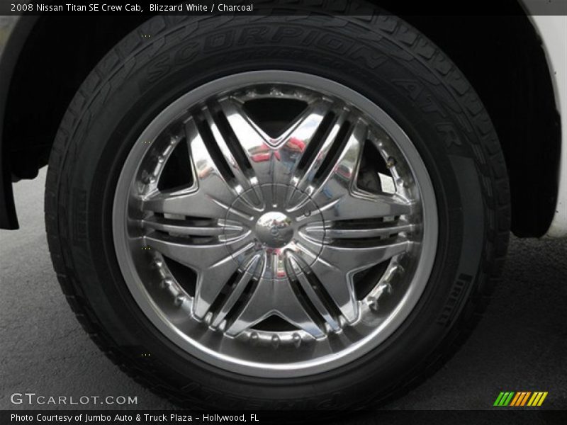 Blizzard White / Charcoal 2008 Nissan Titan SE Crew Cab