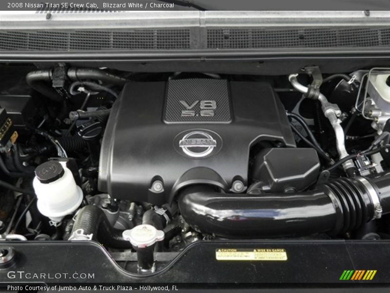 Blizzard White / Charcoal 2008 Nissan Titan SE Crew Cab
