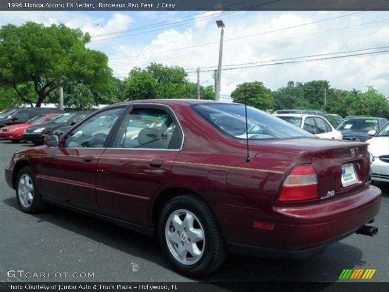 Bordeaux Red Pearl / Gray 1996 Honda Accord EX Sedan