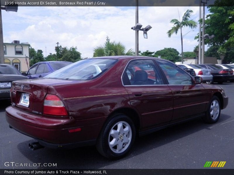 Bordeaux Red Pearl / Gray 1996 Honda Accord EX Sedan