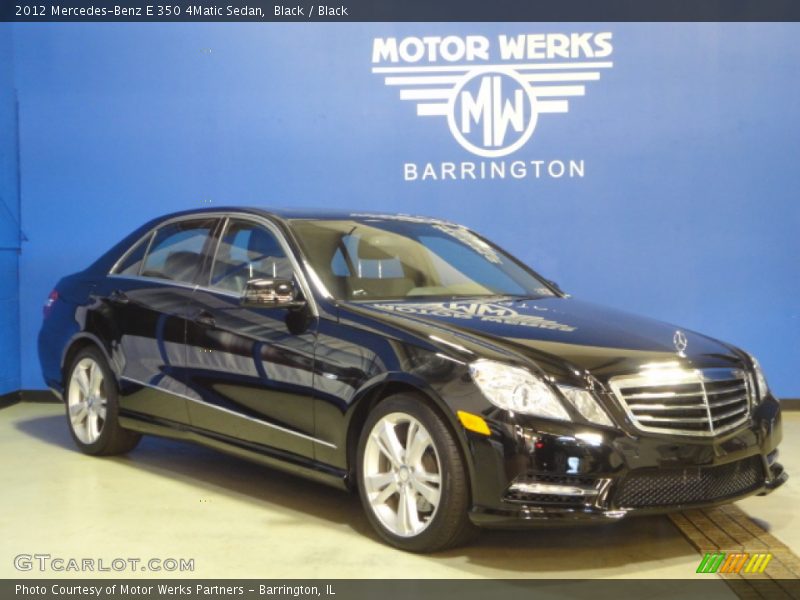 Black / Black 2012 Mercedes-Benz E 350 4Matic Sedan