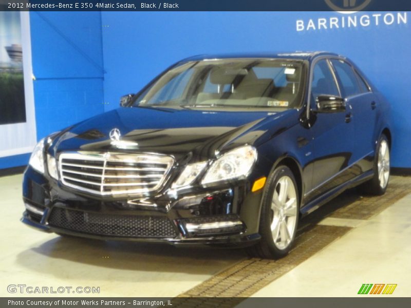 Black / Black 2012 Mercedes-Benz E 350 4Matic Sedan