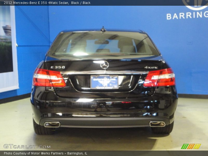 Black / Black 2012 Mercedes-Benz E 350 4Matic Sedan