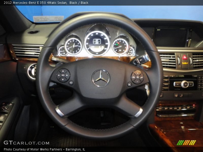Black / Black 2012 Mercedes-Benz E 350 4Matic Sedan