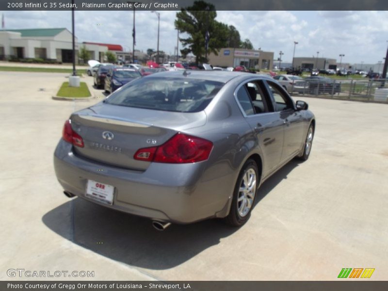 Platinum Graphite Gray / Graphite 2008 Infiniti G 35 Sedan