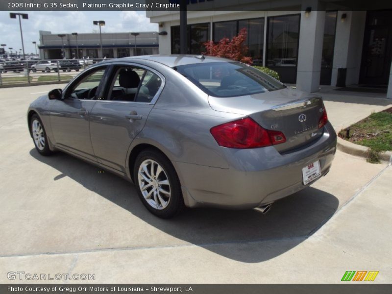 Platinum Graphite Gray / Graphite 2008 Infiniti G 35 Sedan