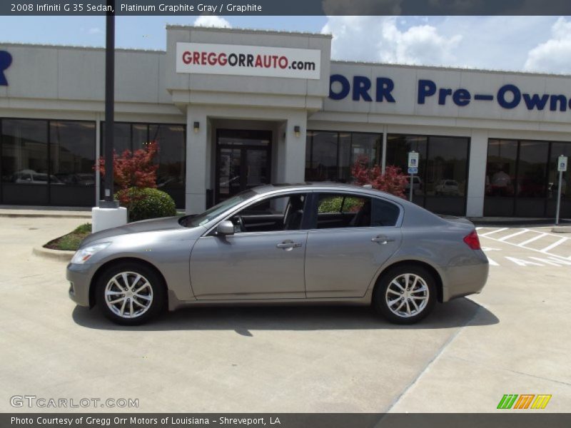 Platinum Graphite Gray / Graphite 2008 Infiniti G 35 Sedan