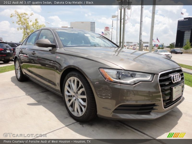 Dakota Gray Metallic / Black 2012 Audi A6 3.0T quattro Sedan