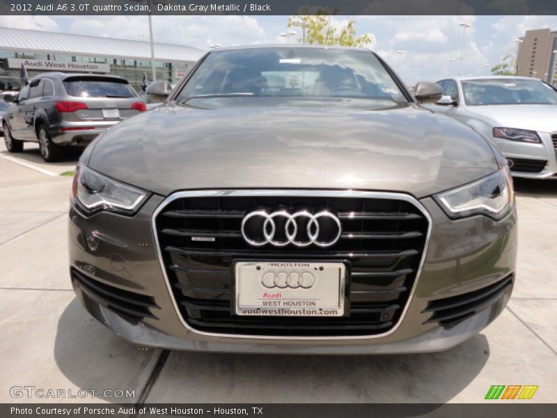 Dakota Gray Metallic / Black 2012 Audi A6 3.0T quattro Sedan