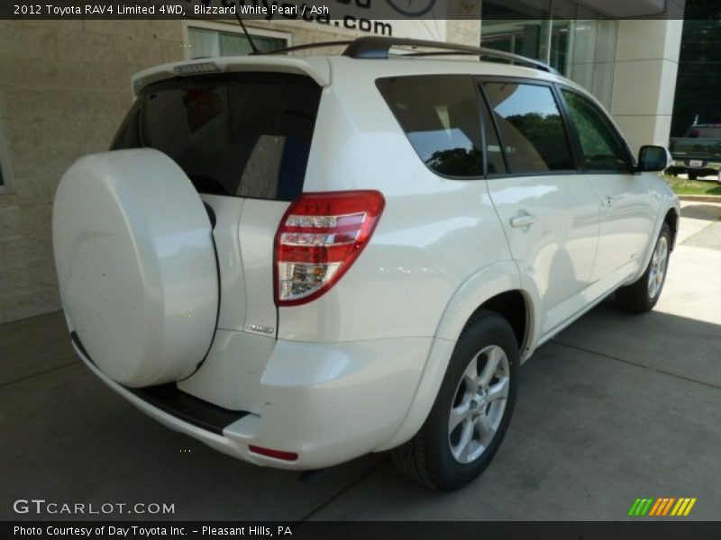 Blizzard White Pearl / Ash 2012 Toyota RAV4 Limited 4WD