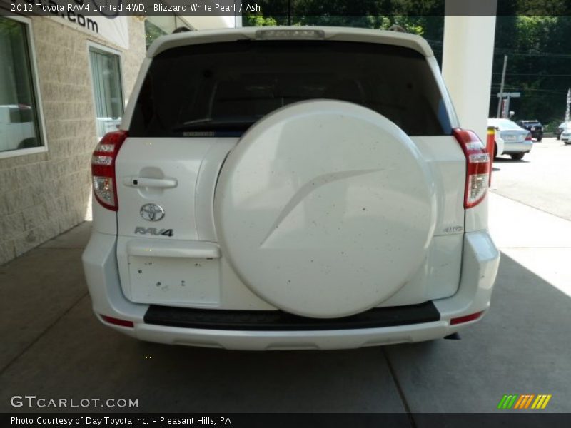 Blizzard White Pearl / Ash 2012 Toyota RAV4 Limited 4WD