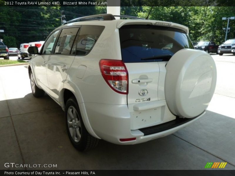 Blizzard White Pearl / Ash 2012 Toyota RAV4 Limited 4WD