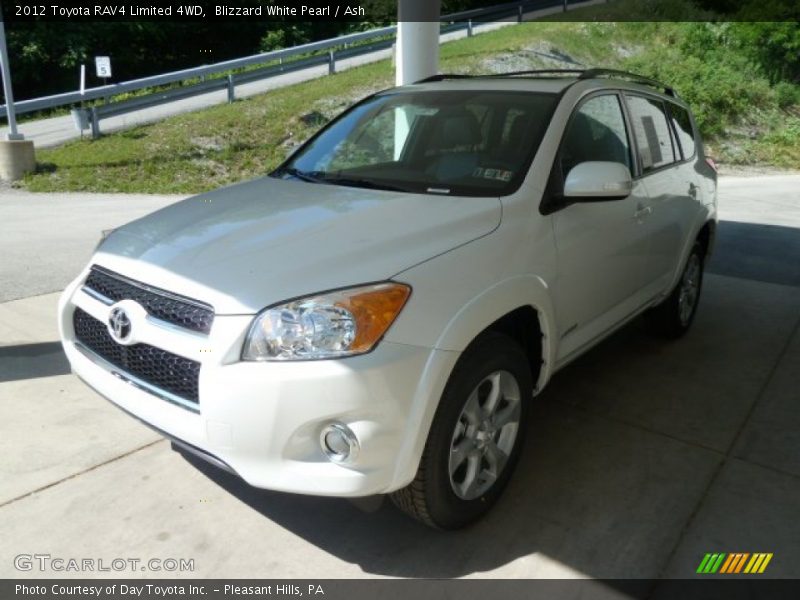 Blizzard White Pearl / Ash 2012 Toyota RAV4 Limited 4WD